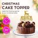 Reusable Christmas Cake Topper Double-Sided Glitter Card Christmas Cake Decorations and Holiday Cake Decorations Glitter and Gold MERRY CHRISTMAS Reindeer and Gingerbread Men - 3 Little Desserts - Buy Online on GoSupps.com