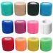 Self-Adhesive Cohesive Wrap Bandage Tape by MANSHU  Self-Adhesive Bandage Rolls Elastic Non-Woven  12 Rolls  12 Colors (2Inches x 5Yards) Mixed Color