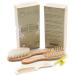 Wooden Baby Hair Brush and Comb Set (4-Piece) for Newborns and Toddlers | Ideal for Cradle Cap | Natural Wood Bristles | Includes Scalp Massage Brush | Perfect Baby Registry Gift - Buy Online on GoSupps.com