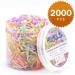 Hoyols 2000pcs Small Baby Elastic Hair Ties - Colorful Rubber Bands for Girls, Kids, and Women - No Damage Ponytail Holders - Bulk 7 Colors - Buy Online on GoSupps.com