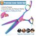 6 Inch Rainbow Double Sided Thinning Shears for Men, Women, Kids - Professional Barber Haircut Scissor for Blending and Texturizing - Buy Online on GoSupps.com
