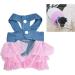 Cute Tutu Striped Dog & Cat Dress - Princess Bowknot Dress for Small Dogs & Cats | Denim Pink - Perfect for Pomeranians & Chihuahuas - Buy Online on GoSupps.com