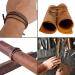 Genuine Full Grain Buffalo Leather Sheets for Earrings, Wallets & Crafts - Dark Brown & Russet Brown - 12x12 (2 Sheets + Cord) by MOONSTER - Buy Online on GoSupps.com