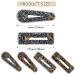 6-Piece Rhinestone Hair Clips Set - Bling Crystal Alligator Barrettes for Women & Girls | Non-Slip Metal Pins for Daily, Party, Wedding - Hair Accessories - Buy Online on GoSupps.com