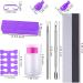 SIQUK Nail Polish Remover Kit - Finger and Toe Nail Clips, Cotton Pads, Files, Cuticle Peeler, and Brush - Gel Nail Removal Set (Purple) - Buy Online on GoSupps.com