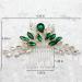 PRETTYLIFE Bridal Crystal Hair Comb - Green Rhinestone Hair Piece for Women and Girls - Buy Online on GoSupps.com