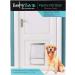 BarksBar White Plastic Dog Door with Aluminum Lining - Large Size, Soft Flap, 2-Way Locking Panel - Buy Online on GoSupps.com