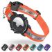 Airtag cat neck band jiarui reflective Air day cat neck band GPS cat neck band with adjustable and bell integrated Apple Air day cats collar suitable for cats puppies xs 7-9 inch (13-23cm) orange