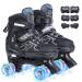 CELETOY Kids Roller Skates, Adjustable Size Girl Roller Skates for Kids Beginner, Toddlers Roller Skate with 8 Light Up Wheels, Outdoor Roller Skating for Boys, Girls, Skating Shoes for Ages 3-12 Medium white