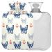 Naanle anchor pug dog hot water bottle with cover transparent hot water bottle 1l heat bottle for bed hand feet warmer pain relief heat and cold therapy