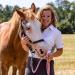 Anni Lyn Sportswear Women's Cool Breeze Polo Shirt - White/Vibrant Horse - Size Large - Buy Online on GoSupps.com