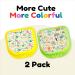 Cute Retainer Holder Case 2 Pack | Funny Cartoon Night Guard Case with Animals and Dinosaurs Patterns | Green Yellow Aligner Case - Buy Online on GoSupps.com