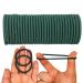 12 PCS Elastic Hair Bands 3mm Elastic Hair Ties Ponytail Holders Bulk Hair Ties No Metal Gentle Elastics for Women Men Girls Kids (Dark Green)