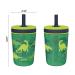 Zak Designs Kelso Dino Camo Tumbler Set - 15 oz, Non-BPA, Leak-Proof with Straw, Durable Plastic and Silicone, Perfect Baby Cup Bundle for Kids - 2pc Set - Buy Online on GoSupps.com