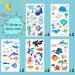 Partywind Luminous Shark Temporary Tattoos for Kids - Ocean Under Sea Fake Tattoo Stickers (10 Sheets) - Buy Online on GoSupps.com