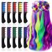 EBANKU 10 Colors Temporary Hair Chalk Washable Color Hair Comb with Lid for Girls Kids Birthday Gift Cosplay Party Hair Chalk Comb with Shawl for Girls Makeup Party Christmas Halloween