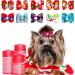 BIPY 50Pcs Christmas Dog Hair Bows with Rubber Bands for Small Dogs Cats Puppy Xmas Tree Santa Claus Snowman Topknot Holidays Festival Pet Assorted Grooming Accessories Random Color Christmas hair bows 50pcs - Buy Online on GoSupps.com