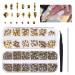 3120 Pcs Gold Crystal Nail Art Rhinestones for Nails Crafts EBANKU Gold Nail Art Charms Flat Back Gems Crystal Jewel Diamonds for Craft with Tweezers and Drill Pen