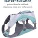 Luffwear Swamp Cool Dog Harness - Adjustable Cooling Dog Gear for Hot Weather | Strong Handle 2 Linen Portals Small Sage Green (56-69cm) - Buy Online on GoSupps.com