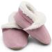 Dotty Fish Suede Baby Slippers | Warm Fleece Lined | Non-Slip Soft Sole Infant Toddler Shoes for Boys Girls, 0-6 Months to 5-6 Years | 2-3 Years Soft Pink - Buy Online on GoSupps.com
