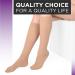 Quality Choice Compression Hosiery - Sheer Knee High Stockings (15-20mmHg) in Beige Large - Made in the USA - International Shipping Available - Buy Online on GoSupps.com