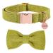 Dogwong dog collar with removable fly green pet collar dog hinge gift for girls or young dogs comfortable adjustable dog collar for small medium -sized dogs small (pack of 1) New green