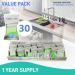 Buy Dishwasher Cleaner & Deodoriser Tablets - 30 Pack Deep Cleaner & Descaler Heavy Duty Natural Limescale Remover - 1 Year Supply - Buy Online on GoSupps.com