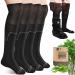 Bamboo Viscose Walking Boot Socks (2 Pairs) Lightweight Replacement Sock Liner for Medical Tube Cast Socks to Wear Under Air Cam Walkers and Leg or Foot Fracture Boot Black