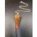 Natural Unakite Crystal Pendulum for Divination Healing and Chakra Balancing - Handcrafted Dowsing Tool with 7-inch Silver Chain and Velvet Pouch - Tap into Spiritual Insights with Unakite Gemstone