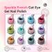 Saviland Cat Eye Gel Nail Polish Set 12 Colors 9D Glitter Magnetic Gel Nail Polish with Magnet Sparkling French Magnetic Cat Eye Gel Soak off UV Holographic Cat Eye Gel Polish for Nail Art Home Salon 12Colors-03 - Buy Online on GoSupps.com