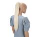 CAISHA 60 cm smooth ponytail with butterfly clamp hair part braid Heat -resistant hair extension platinum blonde H618 platinum blonde #613a H618