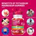 Potassium Magnesium Gummies - High Absorption Magnesium Glycinate & Potassium Citrate Plus Coenzyme Q10 DHA D3 Mineral & Calcium for Zzz Leg Cramps & Muscle - 60 Raspberry Gummies - Buy Online on GoSupps.com