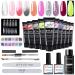Poly nail gel starter set 10 colors tube nail nail set Geln gel starter set nail extension poly extension gel kit starter set uv nails shellac set manicure complete clear pink nude