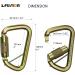 Fusion Climb Tacoma Steel Auto Lock D-Shaped Carabiner - High Strength Steel Clip GOLD - Buy Online on GoSupps.com