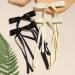 4pcs Tassel Ribbon Bow Hair Clips for Women - Black&Beige Hair Accessories - Buy Online on GoSupps.com