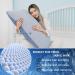 HOMFINE Cooling Pillow Cover Set (2) - 40x80 Kuhlmatte for Night Sweats Soft Side Sleeper Cushion Double-Sided ARC Chill Fiber Perfect for Summer - Blue - Buy Online on GoSupps.com