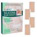 Reusable Silicone Scar Sheets for Surgical Scars 1.6 x 3 Inches. Pack of 4 Nude Silicone Scar Strips C-Section Keloid Burn Scars. Soft Silicone Scar Removal Tape ompact Travel Format 3" x 1.6" / 4 Pack