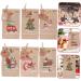 TINEASUR 1 Set DIY Advent Calendar Bags Christmas Tree Decorations Santa Bags Christmas Calendar Bags Rope As Shown 18.00X9.00X1.00CM - Buy Online on GoSupps.com