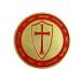 Commemorative Knights Templar Crusade Cross Gold Masonic Coin