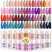 Lavender Violets 36 Colors Dip Powder Nail Kit Starter Fast Dry Dipping Powder Color Set White, Nude, Pink, Red, Blue, Fall and Winter Colors for French Dip Nails Manicure Pedicure M952 Winter Leaves