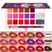 Iouyjiu 18 Color Lipstick Palette Moisturizing Palette Long Lasting Lightweight Texture Vibrant Shades Waterproof Lipstick Ideal for Halloween Parties Gatherings 25g