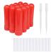 zison 12 Sets(red) Essential Oil Aromatherapy Tubes Inhaler Sticks Blank Nasal Inhalers(12 Complete Sticks) + 2 Polyethylene Pipette Droppers