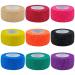 Self Adhesive Bandage Wrap 9 Pack 1" x 5 Yards Athletic Tape Elastic Bandage Self Stick Wrap for Ankle Wrist Finger Sports (Multi Colors) Multiple Colors 1 Inch
