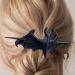 Halloween Bat Hair Clips | Gothic French Halloween Bat Knot Hair Clips | Vintage Non-Slip Fashion Chic Halloween Mysterious Bat Hairpin Slide For Girl Family Salon - Buy Online on GoSupps.com