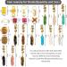 Dreadlocks Jewelry Set - Handmade Crystal & Wood Bead Hair Accessories in Gold - Buy Online on GoSupps.com