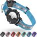 Airtag cat neck band jiarui reflective Air tag cat neck band GPS cat neck band with adjustable and bell integrated Apple Air day cats collar suitable for cats puppies blue 7-9 inch (13-23cm) blue
