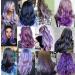 Colorful Clip-in Hair Extensions - LSKJMO Blue Purple Lavender Synthetic Wig Pieces for Party Highlights - Buy Online on GoSupps.com