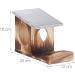 Relaxdays Squirrel Feeder: Weatherproof Wooden House with Metal Roof for Garden - Flamed Brown - Buy Online on GoSupps.com