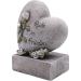Anosta Heart on Base - Elegant Grave Decoration & Ornament (Grey/Rose) | International Shipping Available - Buy Online on GoSupps.com