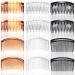 SUNNOW 12Pcs Hair Combs Slides Hair Slides Plastic French Twist Decorative Hair Comb Hair Accessories for Women Girls 16 and 23 Teeth black transparent and brown